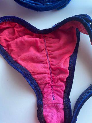 Bikini Competición Azul y Rojo Brillante