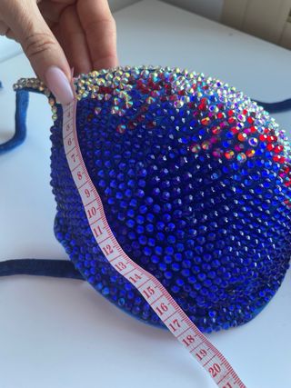 Bikini Competición Azul y Rojo Brillante