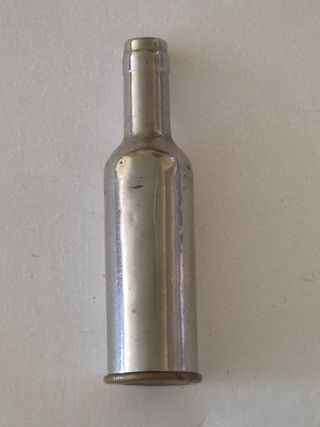Mechero Vintage Forma Botella Metálica