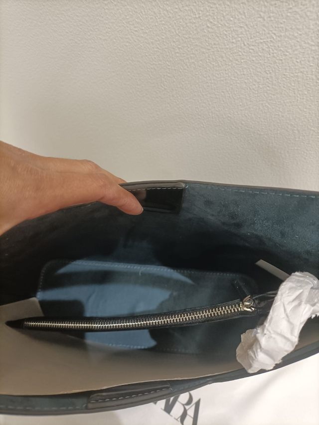 Elegante Borsa Zara nera con pochette