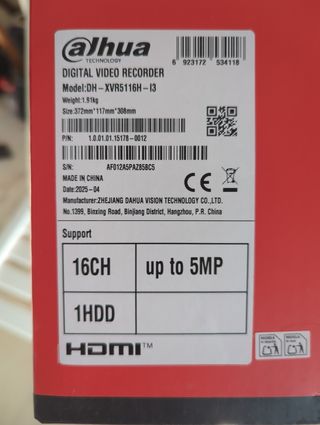 Grabador Dahua HDCVI Wiz Sense Nuevo