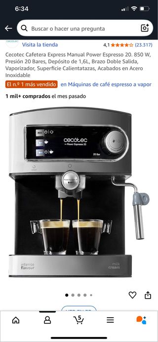Cecotec Cafetera Express Power Espresso 20