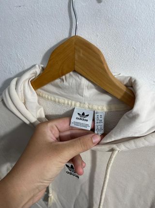¡¡OFERTA!! Talla XS Sudadera Adidas Trebol Beige