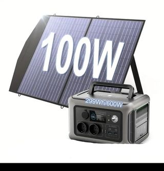 Estación Energía 600W NUEVA + Panel Solar 100W