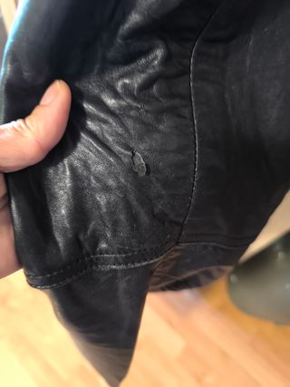 Pantalón de piel auténtica negro