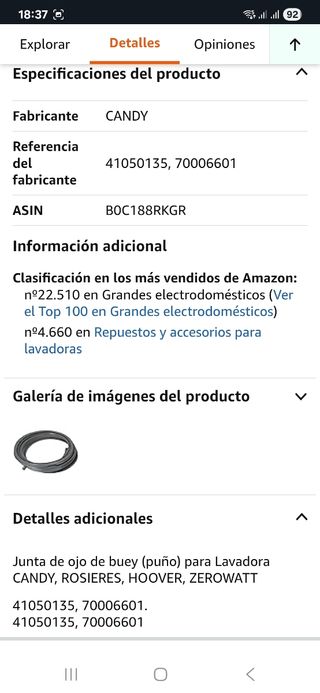 Ojo de buey lavadora