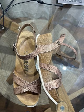 Sandalias BLUEBAY Talla 41 Oro Rosa