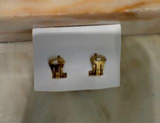 Pendientes grandes metal dorados redondos
