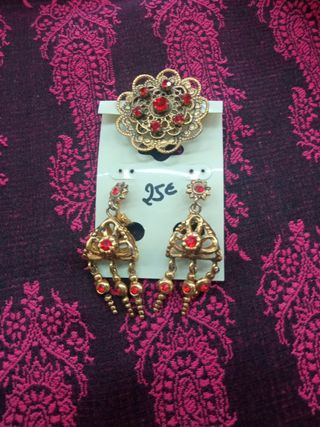 Conjunto Baturra Broche y Pendientes