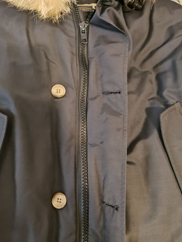 Parka Woolrich uomo grigio con cappuccio