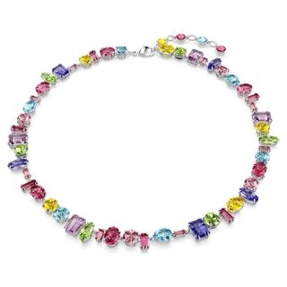 Collar Swarovski Multicolor + anillo gemas