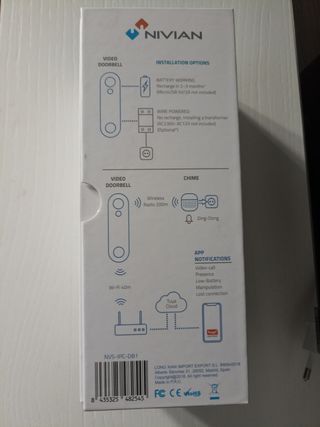 Videotimbre Inteligente NIVIAN WiFi 1080p