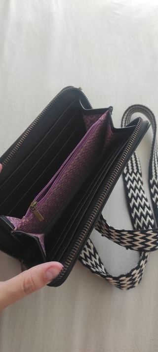Bolso bandolera polipiel negro