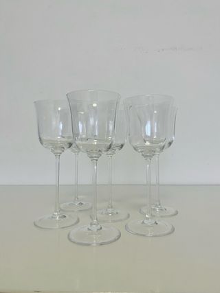 Set 6 calici da vino in cristallo