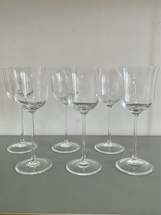 Set 6 calici da vino in cristallo