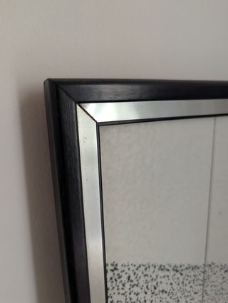 Cuadro Cerámica Marco Metal Negro Blanco