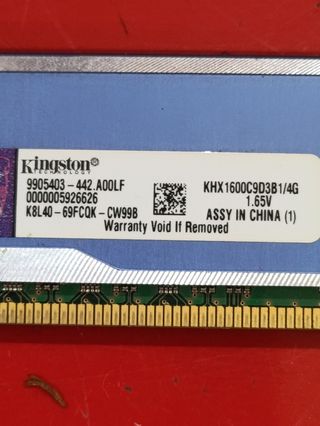 Memoria RAM Kingston HyperX KHX1600C9D3B1 4GB