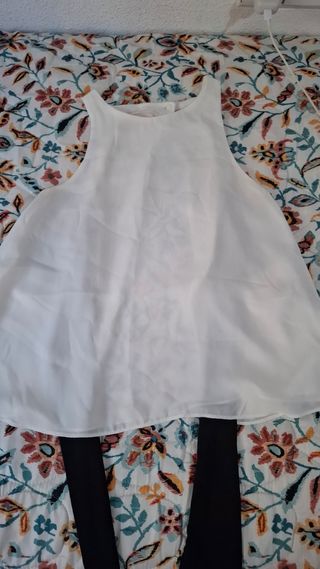 Blusa blanca sin mangas