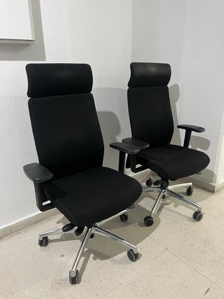 Sedie da ufficio nere (2 unità)