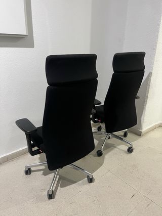 Sedie da ufficio nere (2 unità)