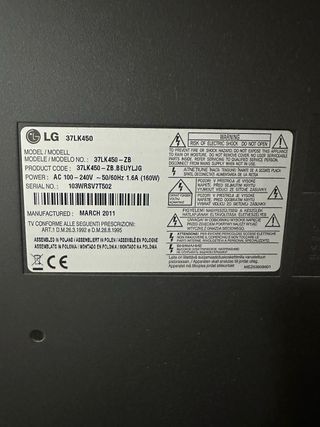 Televisor LG Negro 36’’