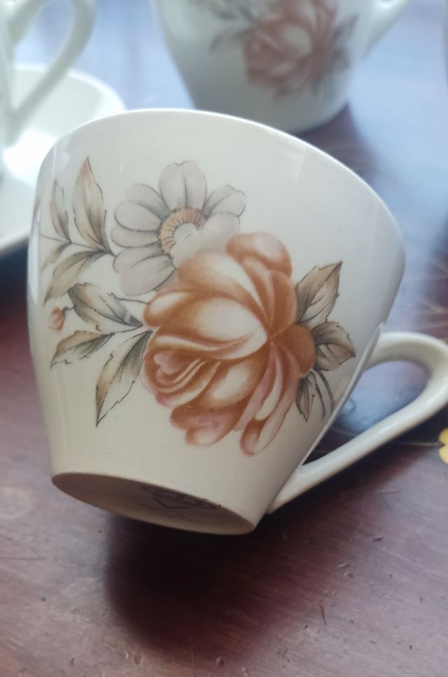 Juego café porcelana 6 servicios vintage