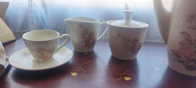 Juego café porcelana 6 servicios vintage