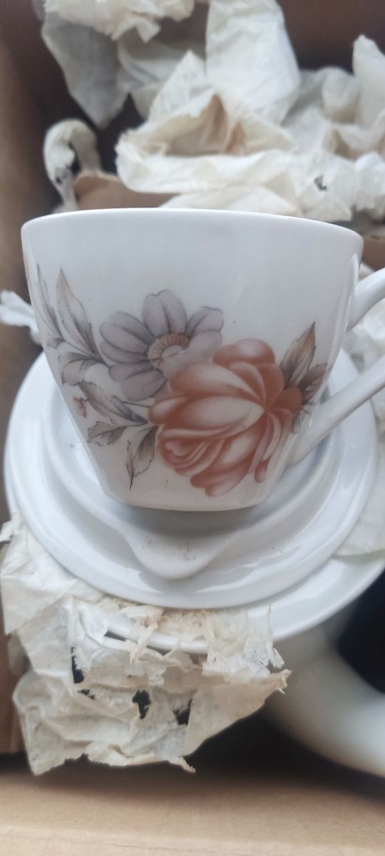 Juego café porcelana 6 servicios vintage