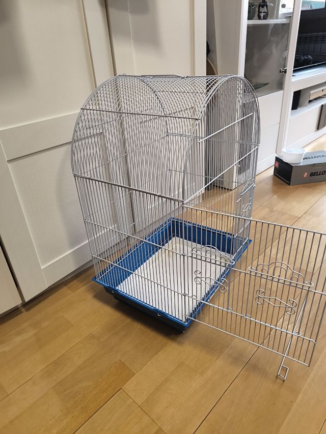 Jaula grande para pájaros con bandeja extraíble