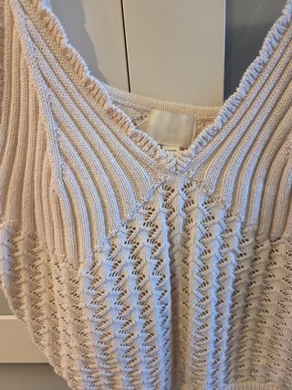 Top H&M tejido beige talla xxl
