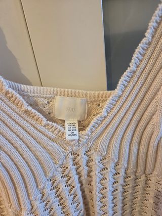 Top H&M tejido beige talla xxl