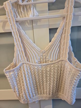 Top H&M tejido beige talla xxl