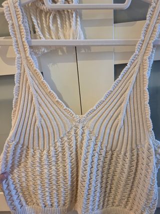 Top H&M tejido beige talla xxl