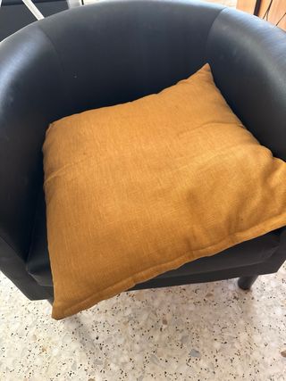 Sillón Ikea Negro Piel Sintética
