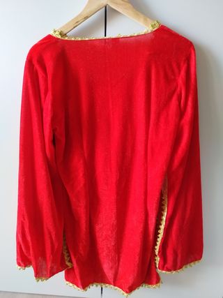Disfraz Mosquetera Rojo y Dorado Talla M-L
