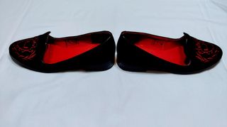 Bailarinas Adolfo Dominguez negras con bordado