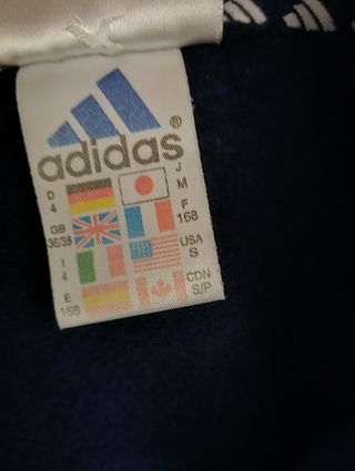 Felpa Adidas Vintage Full Zip Blu M Unisex