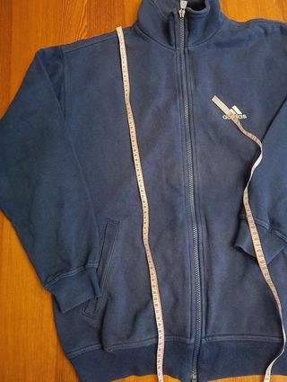 Felpa Adidas Vintage Full Zip Blu M Unisex