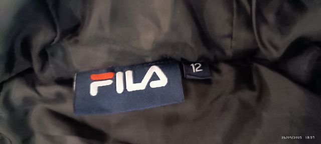 Chaqueta Fila Niña Negra y Rosa