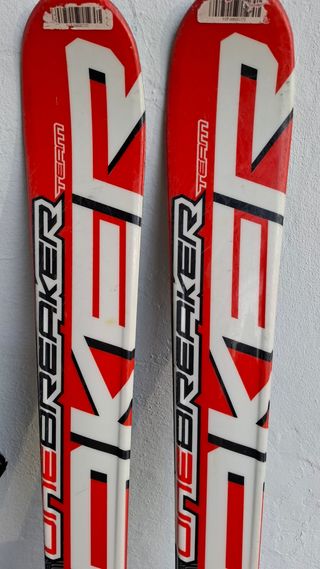 Esquís infantiles Wedze 128cm con bastones y funda