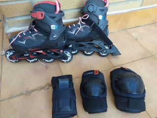 Patines ajustables niño talla 32-35 con equipación