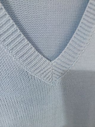 Chaleco de punto azul talla M