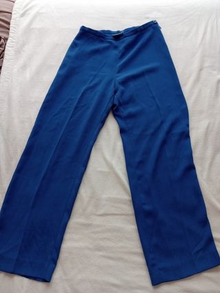 Pantalón ancho azul