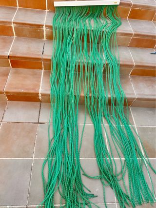 Tenda per porta in PVC verde