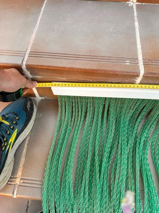 Tenda per porta in PVC verde