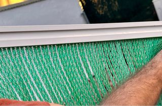 Tenda per porta in PVC verde