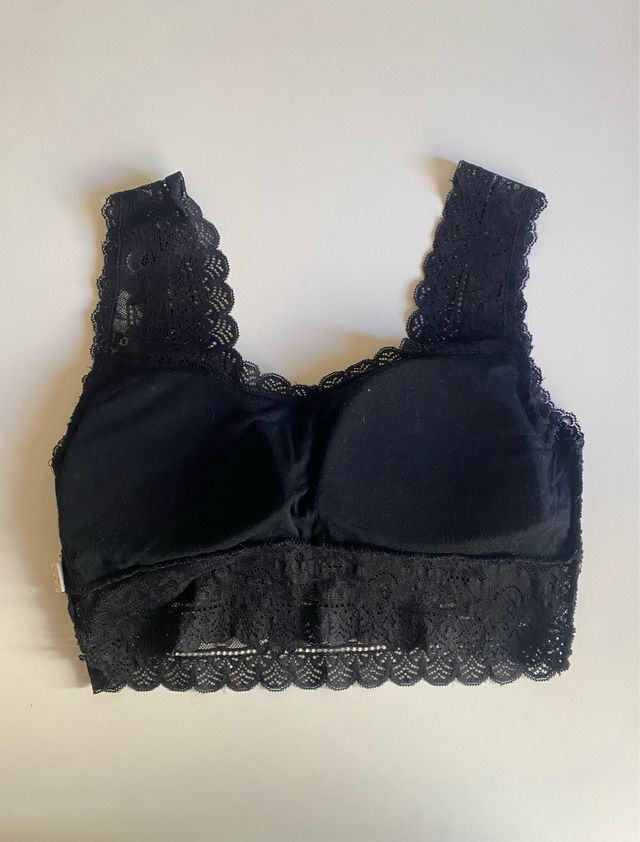Sujetador lencero negro encaje