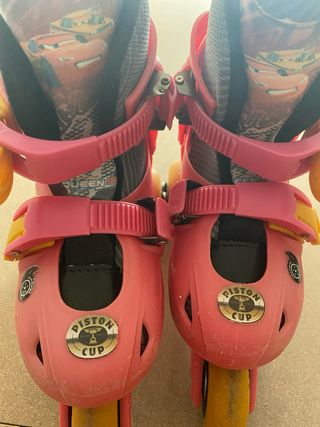Patines infantiles rosas Cars
