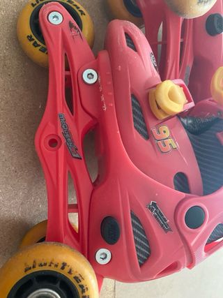 Patines infantiles rosas Cars