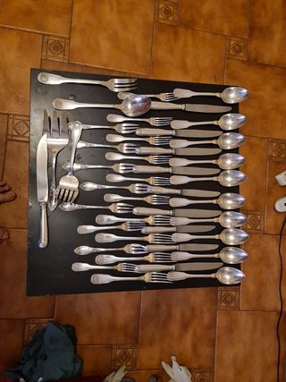 Cubertería Christofle plata modelo concha/Vendôme